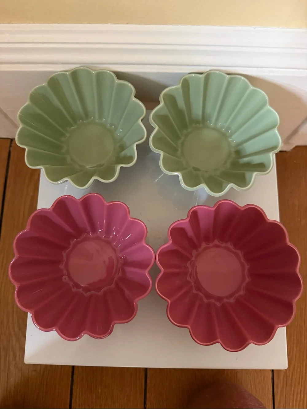 King Arthur Flour multi colored fluted dessert ramekins / bowls set of 8 NWOT